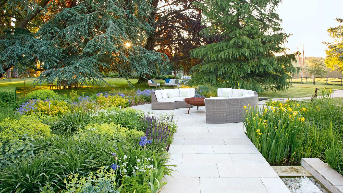 Stone-paved landscape